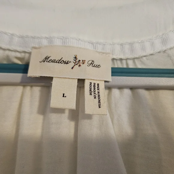 Anthro Meadow Rue Montmagny Floral Print Tie Neck Top - Picture 7 of 9